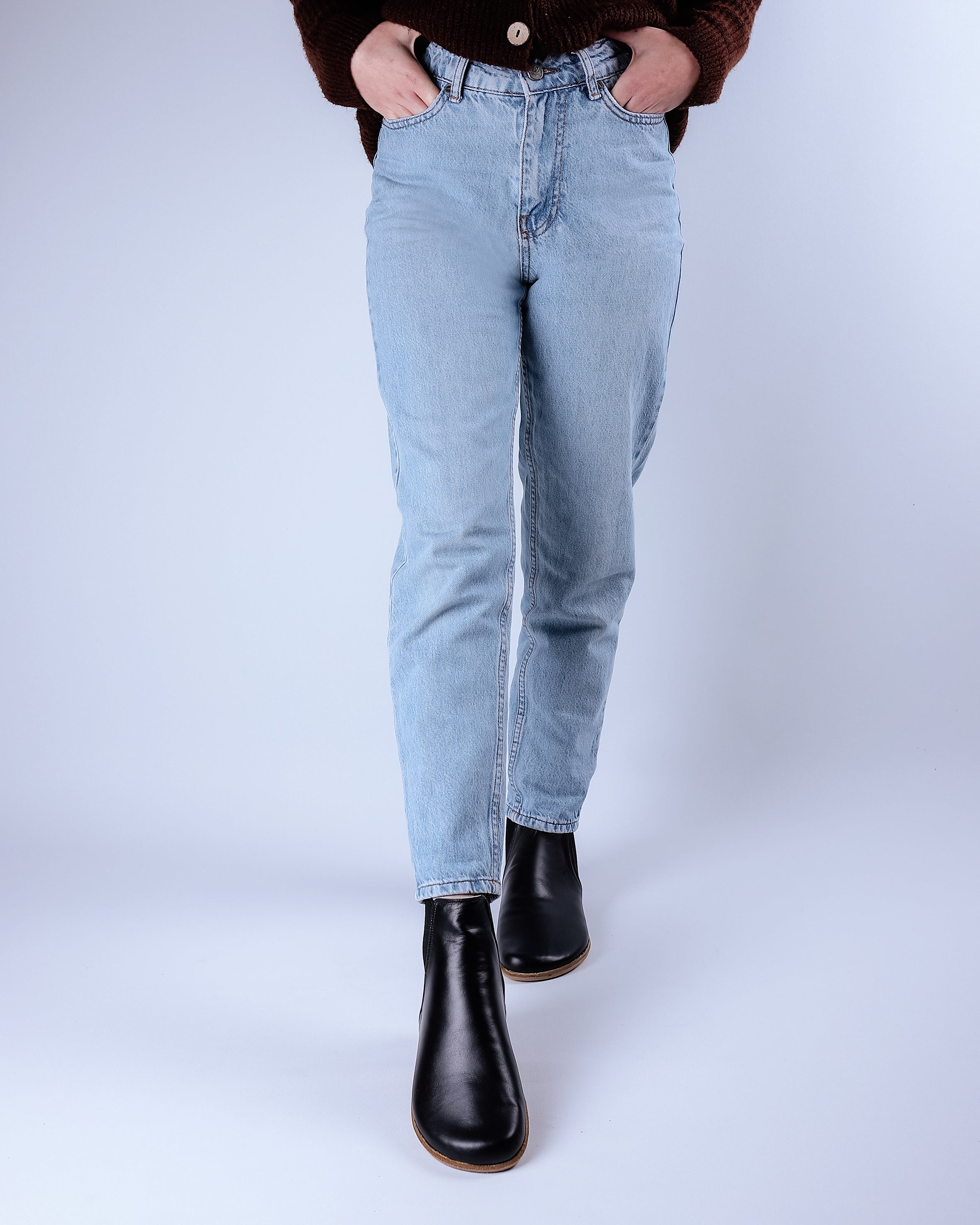 Black Chelsea Boots Wide Barefoot Smooth Leather Handmade Shoes Chelsea Boots Leather Outsole