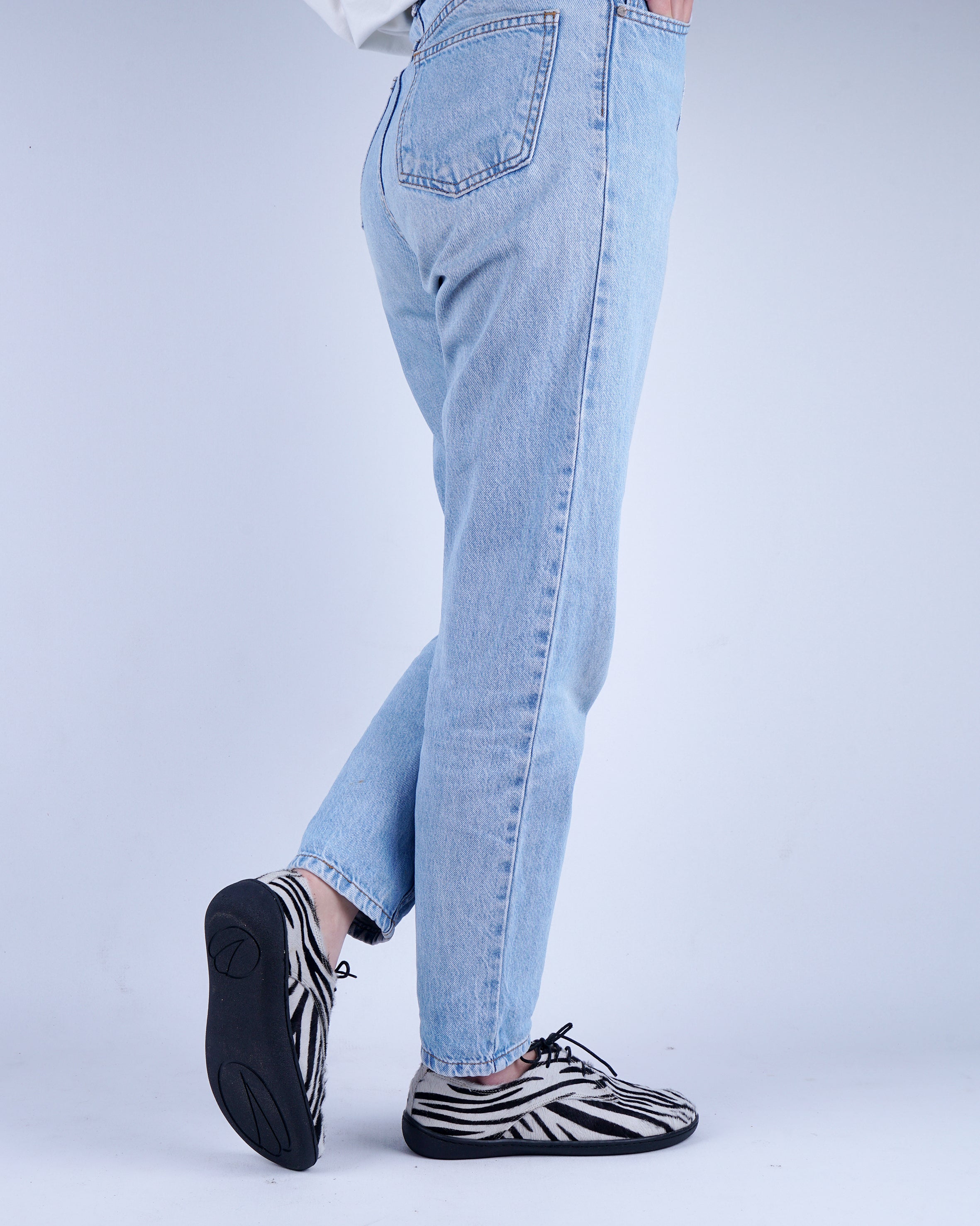 Zebra Oxford Wide Barefoot Shoes Smooth Leather Handmade 6mm Rubber Outsole