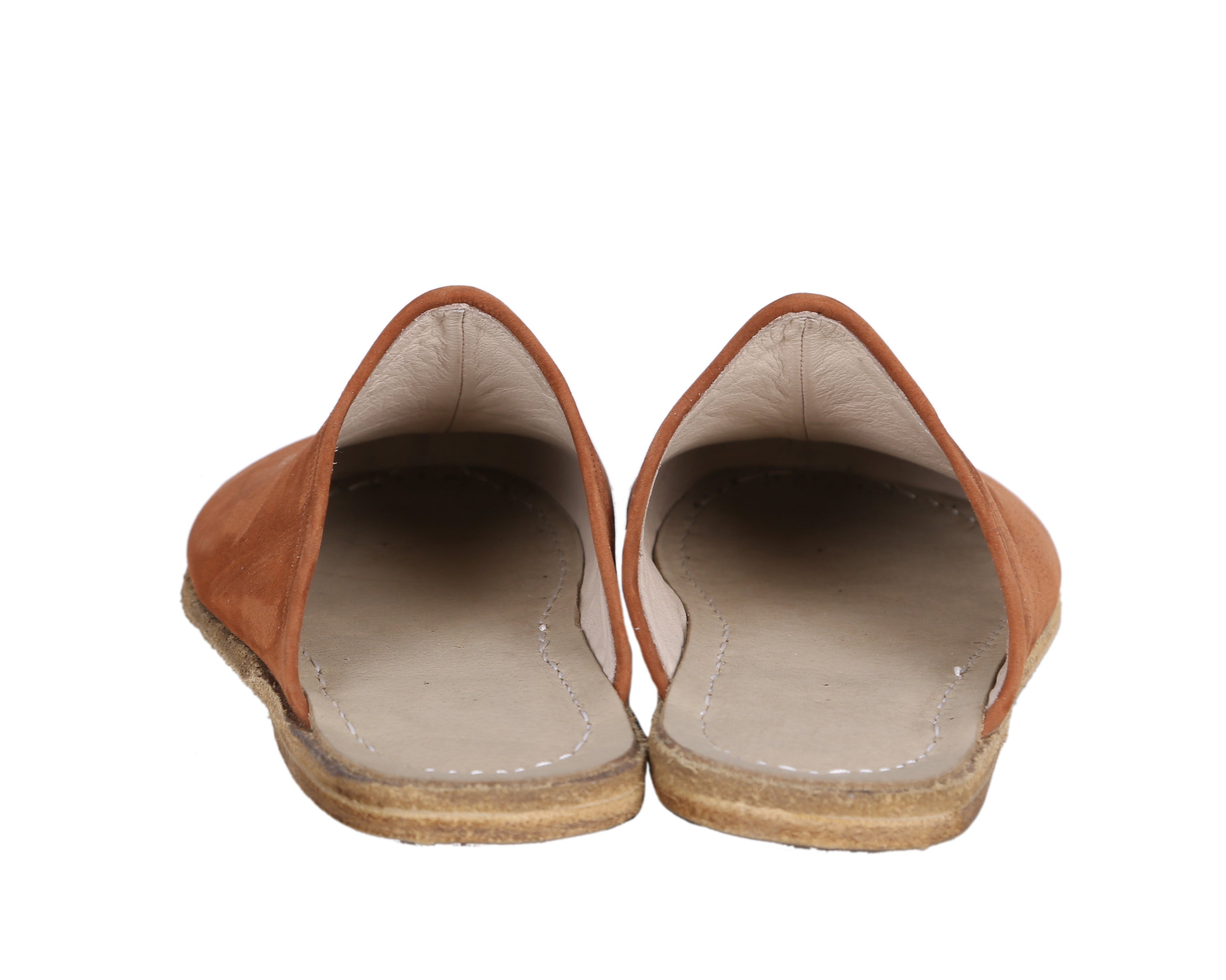 Tan Sandal Wide Barefoot Nubuck Leather Handmade 