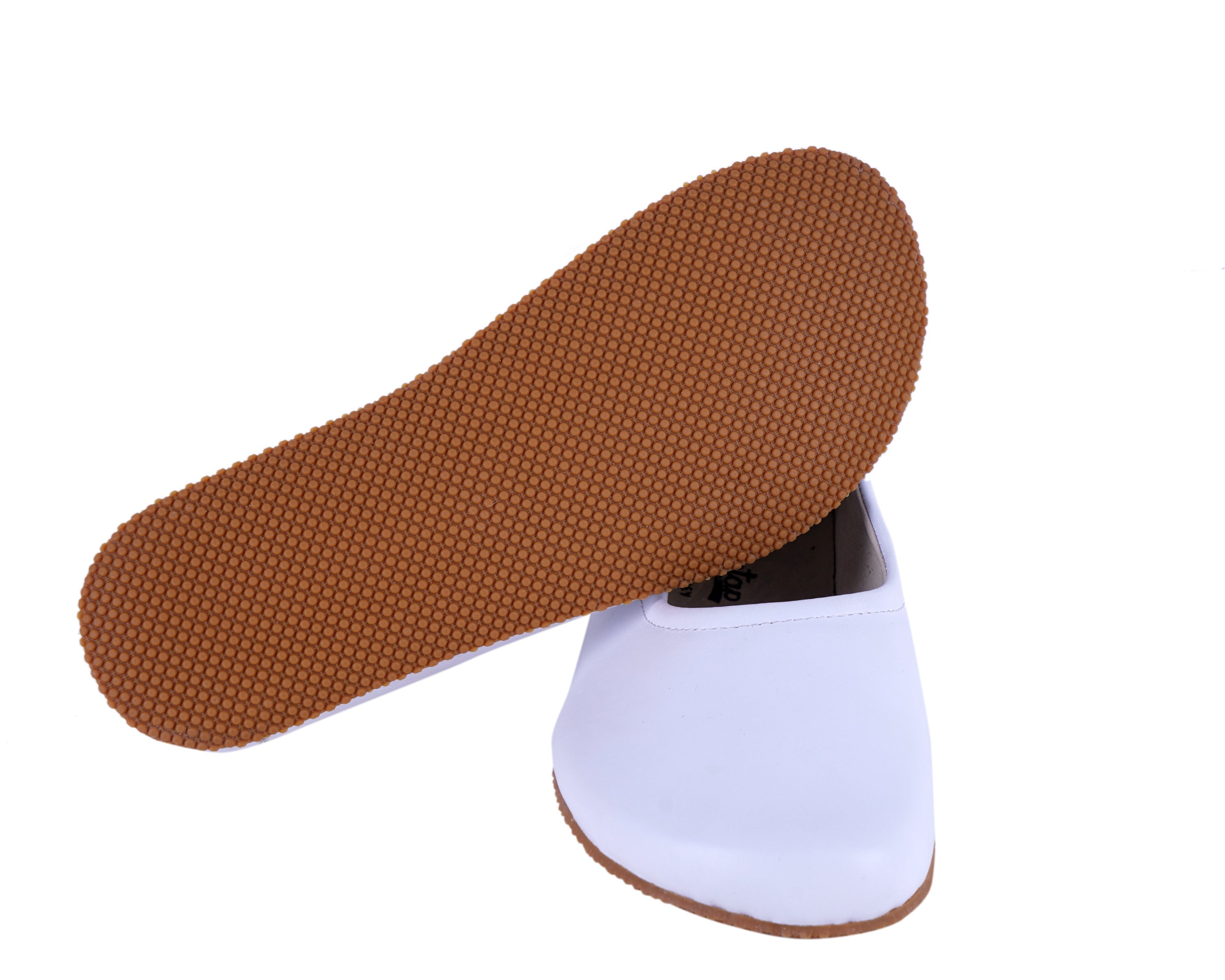 White Women Flat Ballets Wide Barefoot Smooth Leather Handmade 